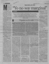 "Yo no soy marginal"  [artículo] Pía Rajevic.