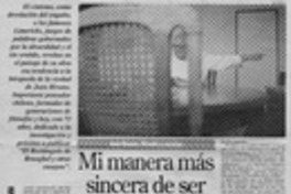 Mi manera más sincera de ser
