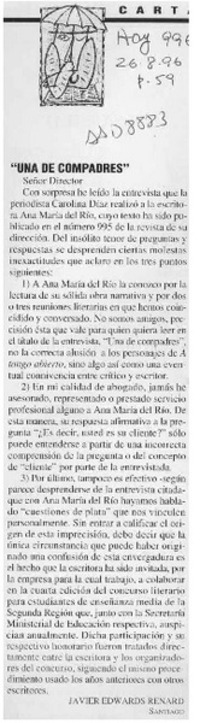 "Una de compadres"  [artículo] Javier Edwards Renard.