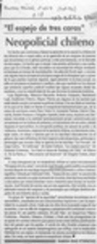 Neopolicial chileno  [artículo] Ramón Díaz Eterovic.