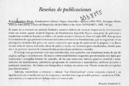 Estudiantinas chilenas  [artículo] Honoria Arredondo C.