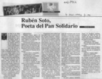 Rubén Soto, poeta del pan solidario  [artículo] Edmundo Herrera.