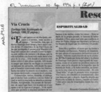 Vía crucis  [artículo] Rosario Guzmán Errázuriz.