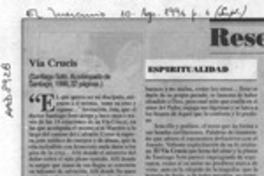 Vía crucis  [artículo] Rosario Guzmán Errázuriz.