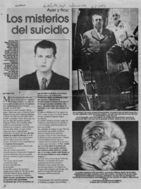 Los misterios del suicidio  [artículo] Sara Vial.