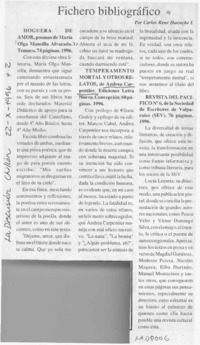 Fichero bibliográfico  [artículo] Carlos René Ibacache I.