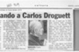 Recordando a Carlos Droguett  [artículo].