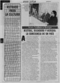 Mistral, Huidobro y Neruda, la conciencia de un país  [artículo].