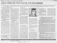 Que oficio tan fácil es escribir  [artículo] Fernado Gutiérrez Atala.