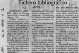 Fichero bibliográfico  [artículo] Carlos René Ibacache.