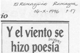 Y el viento se hizo poesía  [artículo] Ximena Adriasola.