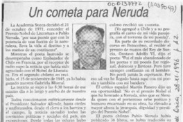 Un cometa para Neruda