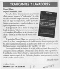 Traficantes y lavadores  [artículo] Edmundo Moure.