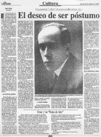 El deseo de ser póstumo