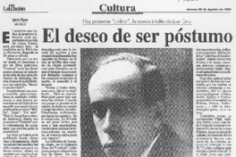 El deseo de ser póstumo