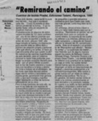 "Remirando el camino"  [artículo] Luis Agoni Molina.