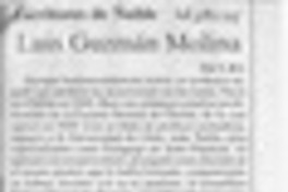 Luis Guzmán Molina  [artículo] C. R. I.