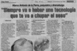 "Siempre va a haber una tecnología que te va a chupar el seso"  [artículo] Carolina Rousseau.