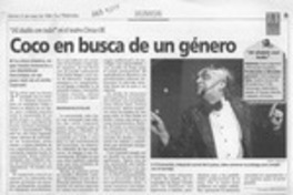 Coco en busca de un género  [artículo] Yolanda Montecinos.
