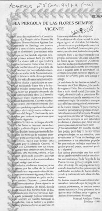La pérgola de las flores siempre vigente  [artículo] Manuel Arellano Núñez.