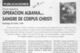 Operación Albania -- sangre de corpus christi  [artículo].