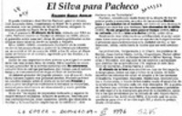 El Silva para Pacheco  [artículo] Eduardo García Aguilar.
