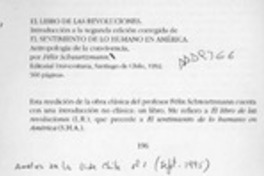 El libro de las revoluciones  [artículo] Margarita Schultz.