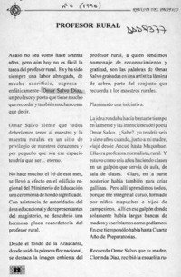Profesor rural  [artículo].