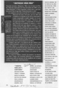 "Antigua vida mía"  [artículo].