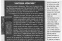 "Antigua vida mía"  [artículo].