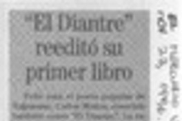 "El Diantre" reeditó su primer libro  [artículo].