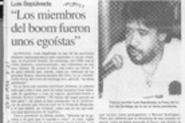 "Los Miembros del boom fueron unos egoístas"  [artículo].