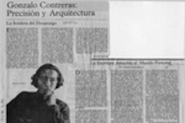 Gonzalo Contreras, precisión y arquitectura  [artículo] Gonzalo Contreras.