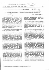 El tema de Dios en el pensamiento de Rafael Gandolfo  [artículo] Sara López E.