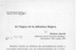 El viajero de la alfombra mágica : [artículo]