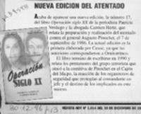 Nueva edición del atentado  [artículo].