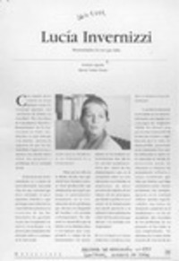 Lucía Invernizzi  [artículo] Ernesto Aguila [y] María Nelda Prado.