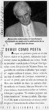 Debut como poeta  [artículo].