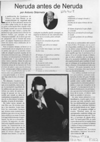 Neruda antes de Neruda