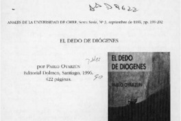 El dedo de Diógenes  [artículo] Sergio Rojas C.