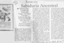 Sabiduría ancestral  [artículo] Lucía Gevert.