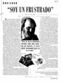 "Soy un frustrado"  [artículo] Osvaldo Soriano.
