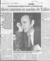 Abren concurso en nombre de Teillier  [artículo] X. P.