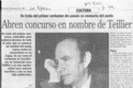 Abren concurso en nombre de Teillier  [artículo] X. P.