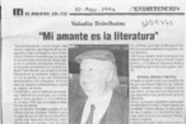 "Mi amante es la literatura"  [artículo].