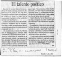 El talento poético