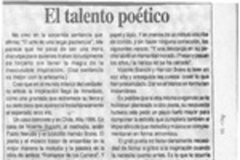 El talento poético