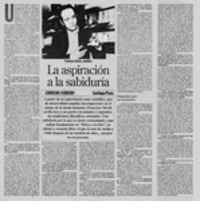 La aspiración a la sabiduría