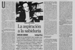 La aspiración a la sabiduría