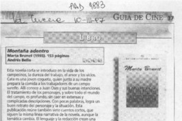 Montaña adentro  [artículo] Lilioska Yankovic.